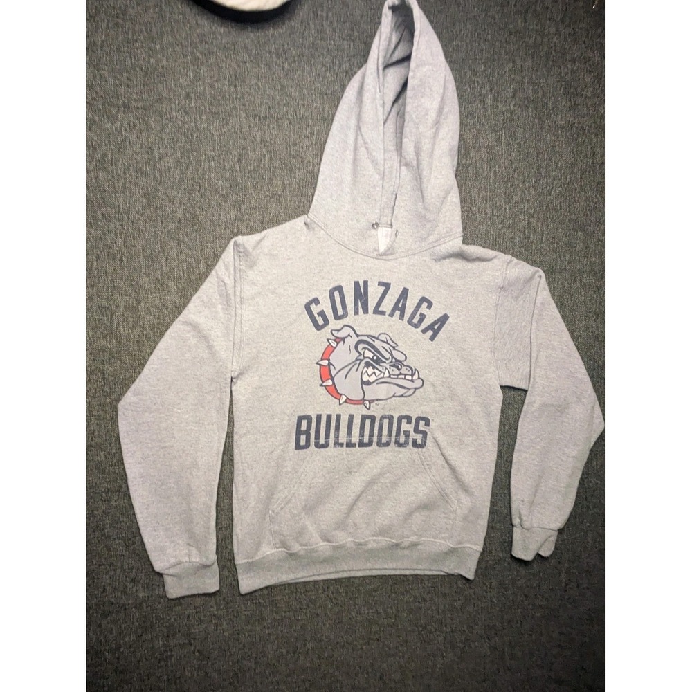 Gonzaga Bulldogs Basetball Pullover Hoodie Gray Small Adult College Sweatshirt‎